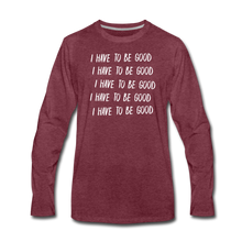 Load image into Gallery viewer, Evil Nun Be Good Long-Sleeve T-Shirt (Mens) - heather burgundy
