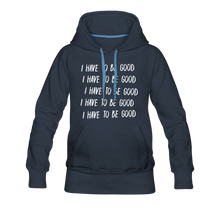 Load image into Gallery viewer, Evil Nun Be Good Hoodie (Womens) - navy
