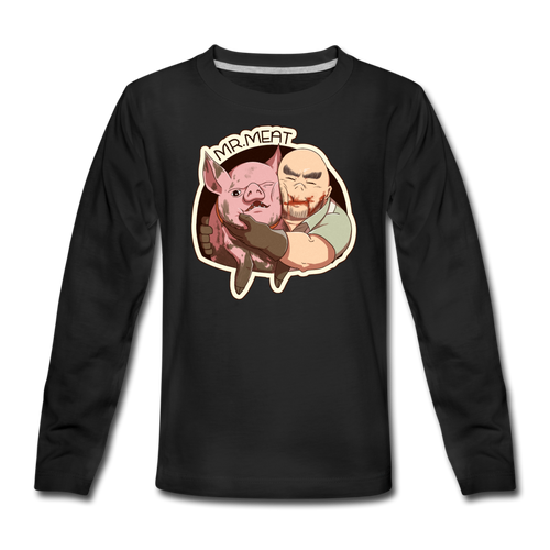Mr. Meat Buddies Long-Sleeve T-Shirt - black