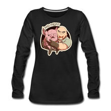 Load image into Gallery viewer, Mr. Meat Buddies Long-Sleeve T-Shirt (Womens) - black
