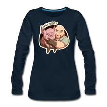 Load image into Gallery viewer, Mr. Meat Buddies Long-Sleeve T-Shirt (Womens) - deep navy
