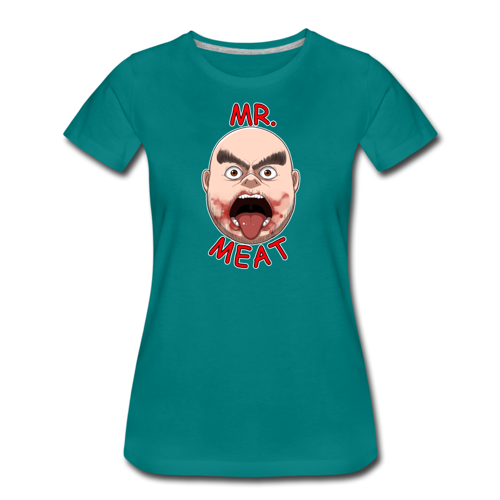 Mr. Meat Meathead T-Shirt (Womens) - teal
