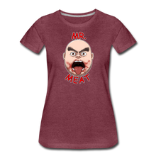 Load image into Gallery viewer, Mr. Meat Meathead T-Shirt (Womens) - heather burgundy
