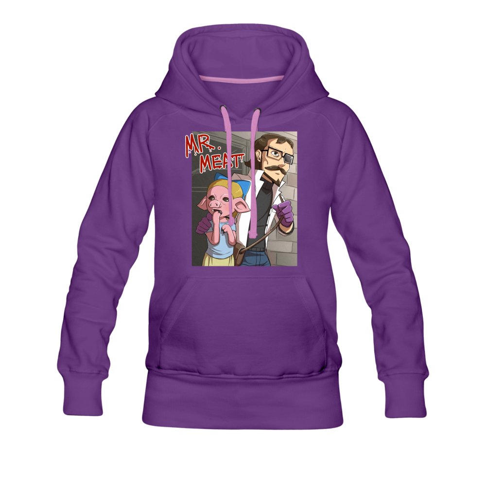 Mr. Meat Hybrid Hoodie (Womens) - purple