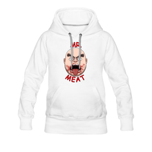 Load image into Gallery viewer, Mr. Meat Meathead Hoodie (Womens) - white
