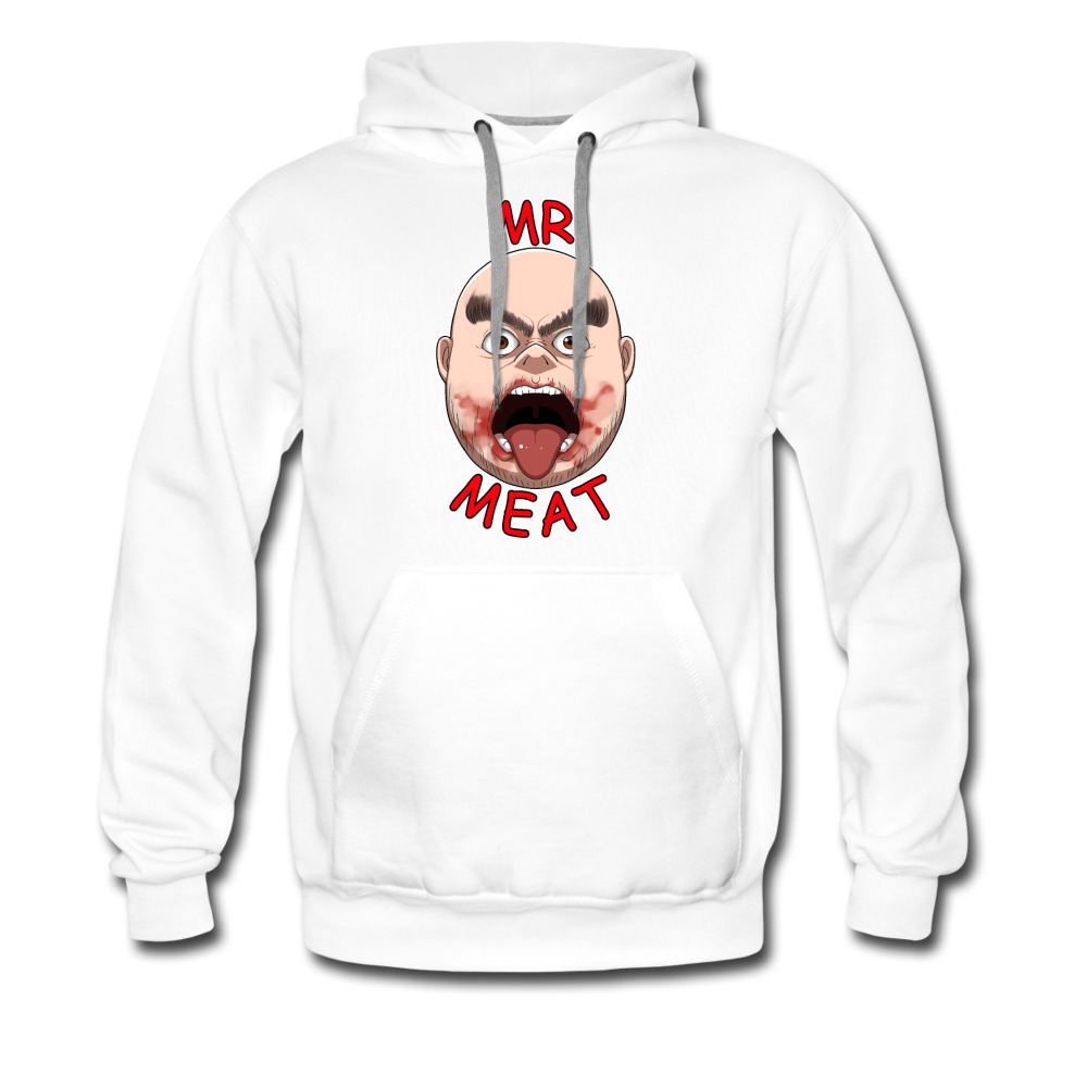Mr. Meat Meathead Hoodie (Mens) - white