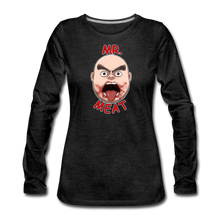 Load image into Gallery viewer, Mr. Meat Meathead Long-Sleeve T-Shirt (Womens) - charcoal gray
