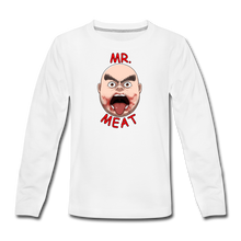 Load image into Gallery viewer, Mr. Meat Meathead Long-Sleeve T-Shirt - white
