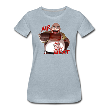 Load image into Gallery viewer, Mr. Meat T-Shirt (Womens) - heather ice blue
