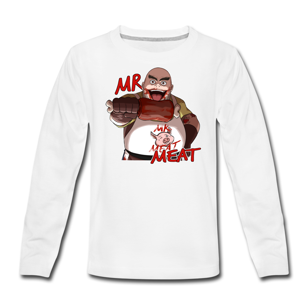 Mr. Meat Long-Sleeve T-Shirt - white