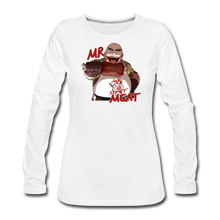 Load image into Gallery viewer, Mr. Meat Long-Sleeve T-Shirt (Womens) - white
