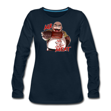 Load image into Gallery viewer, Mr. Meat Long-Sleeve T-Shirt (Womens) - deep navy

