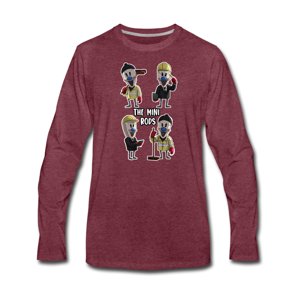Ice Scream - The Mini Rods Long-Sleeve T-Shirt (Mens) - heather burgundy